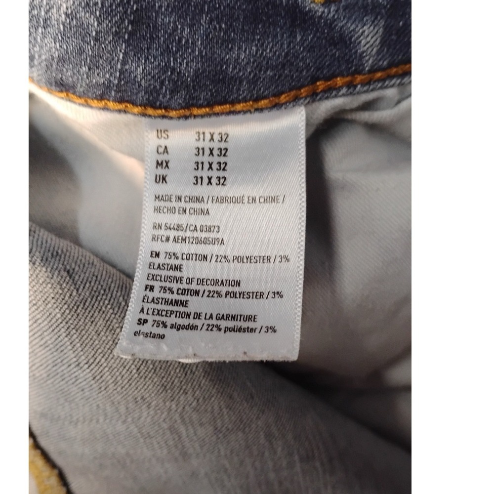 American Eagle Outfitters Slim Straight Light Wash Denim Jeans Mens 31x32 - Picture 4 of 5